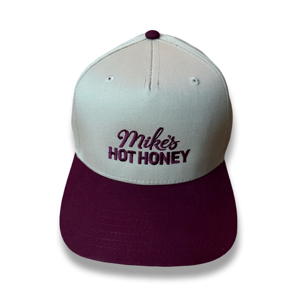 Cream and Purple snap-back